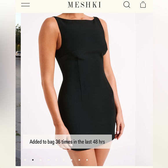 Meshki Black Mini Dress - Picture 2 of 6